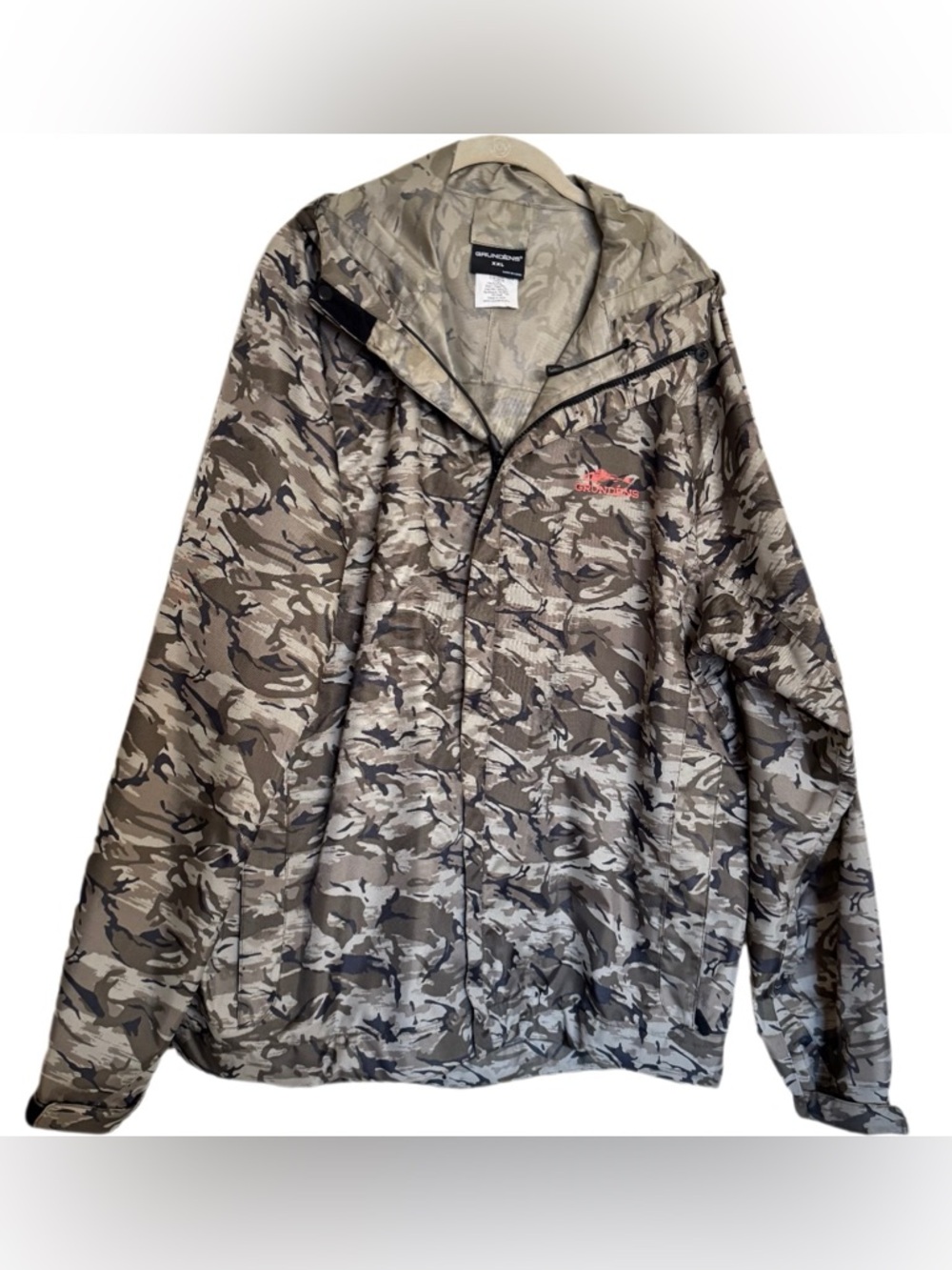 Grundens Camo Fishing Jacket Mens XXL Neptune 319 Commercial Waterproof Rain